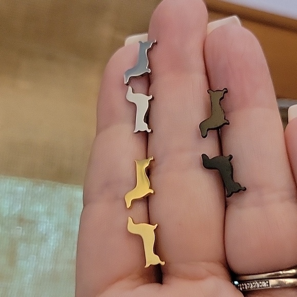 Doxie Stud Earrings, choice of color - Picture 4 of 6